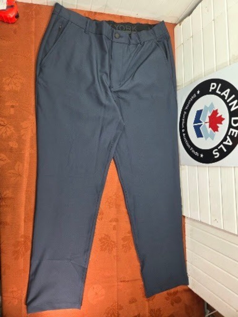 Marc New York Men's Stretch Tech Commuter Pants, Navy, 36x32, Like New